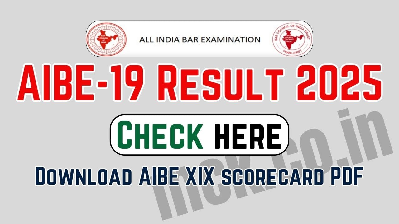 AIBE-19 Result 2025