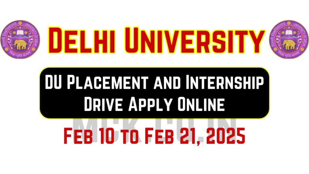 DU Placement and Internship Drive