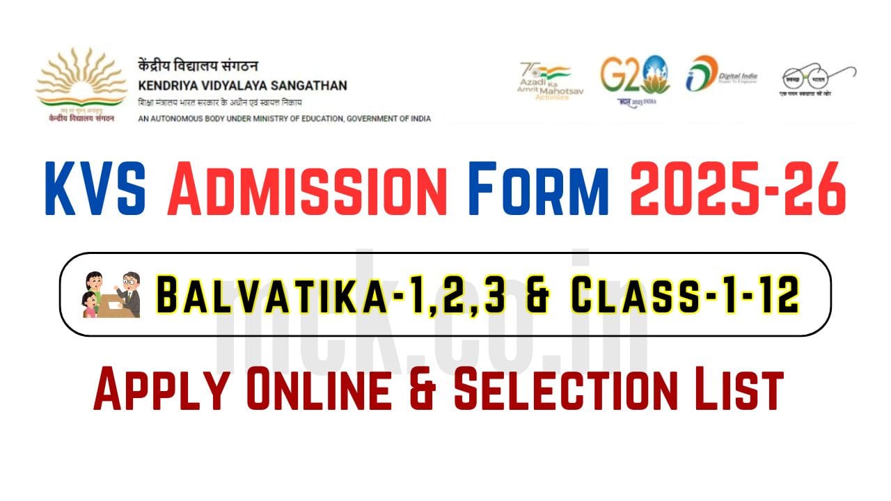 KVS Admission Form 2025-26