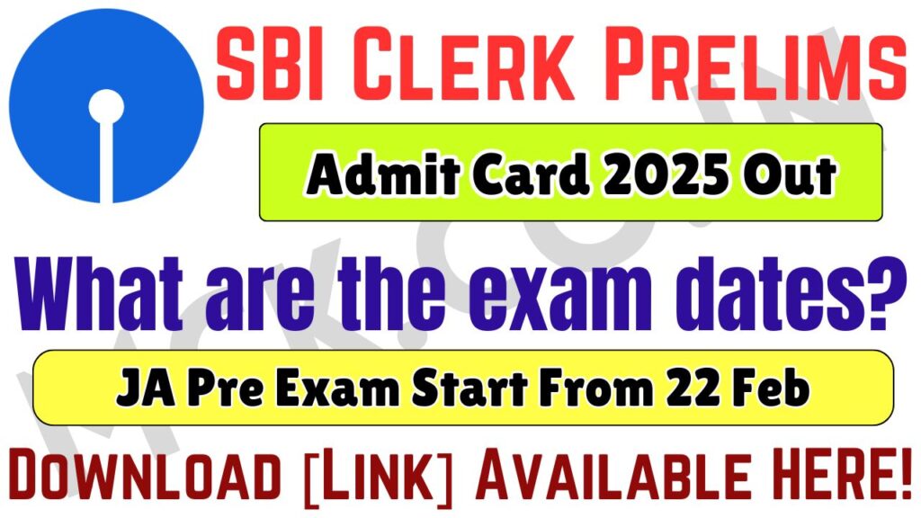 SBI Clerk Prelims Admit Card 2025 